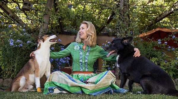 Francesca Bortolotto con i suoi cani