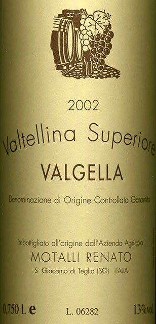 Valtellina Superiore Valgella 2002 Motalli