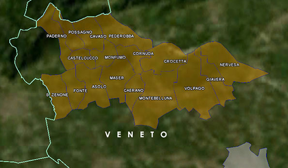 Mappa Asolo Prosecco Docg