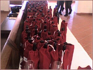 I vini pronti per la degustazione