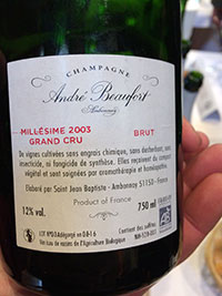 André Beaufort Brut Millesimé 2003