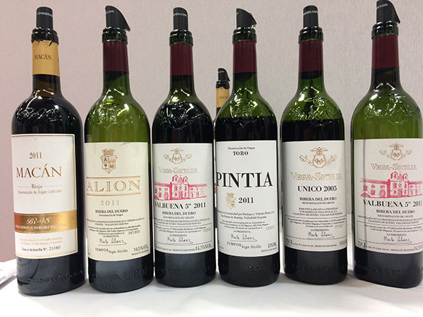 Bottiglie di Tempranillo