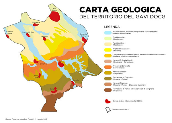 Cartina suoli Gavi Docg