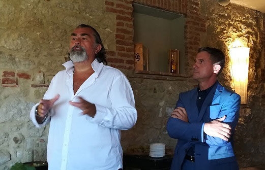 Stefano Moccagatta di Villa Sprina e il presidente del consorzio Maurizio Montobbio