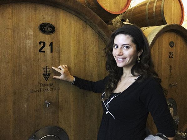 Raffaella Bove in cantina