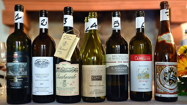 I vini in degustazione