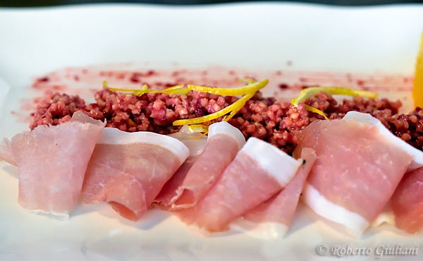 Lombetto all'arancia su sbriciolata di miglio bio