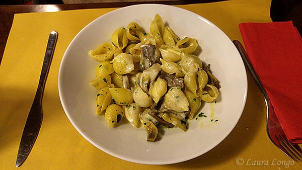 Assabesi con carciofi e fonduta