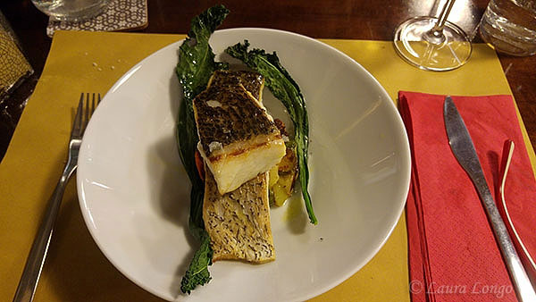 Trancio di Ombrina con verdure invernali