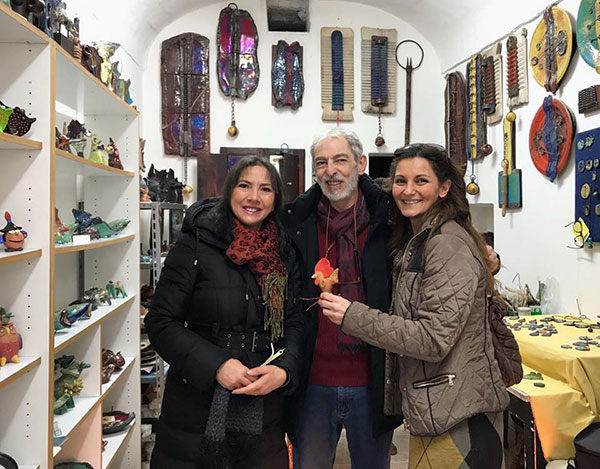 Carmen Guerriero con Pippo Moresca e la guida turistica Patrizia Alberga