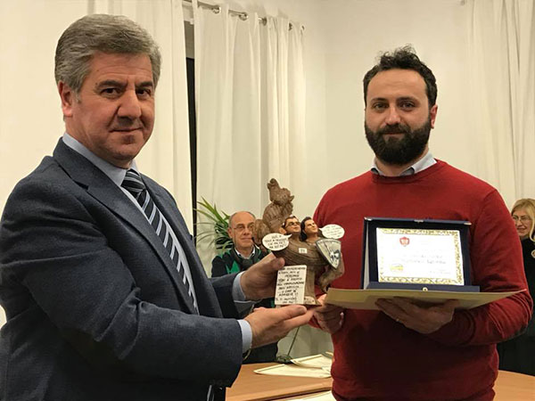 Il Sindaco Roberto Romagno con il vincitore Francesco Laforgia