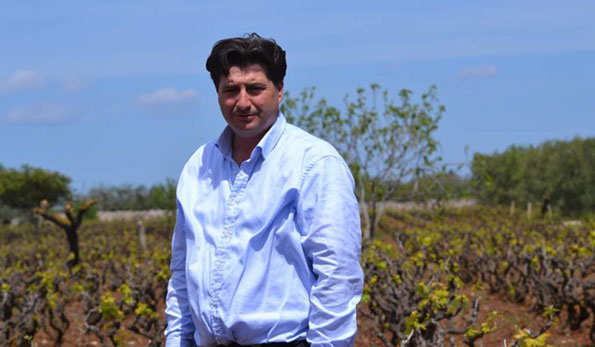 Nicola Chiaromonte in vigna