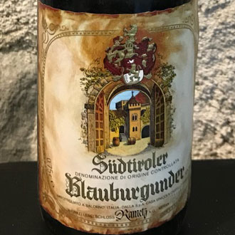 Alto Adige Pinot Nero Riserva 1985 Castello Rametz