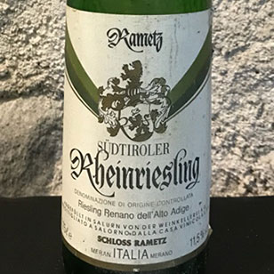 Alto Adige Riesling Renano 1986 Castello Rametz