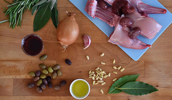 ingredienti del coniglio alla ligure