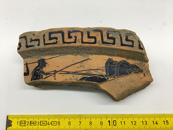 frammento di cratere a Paestum