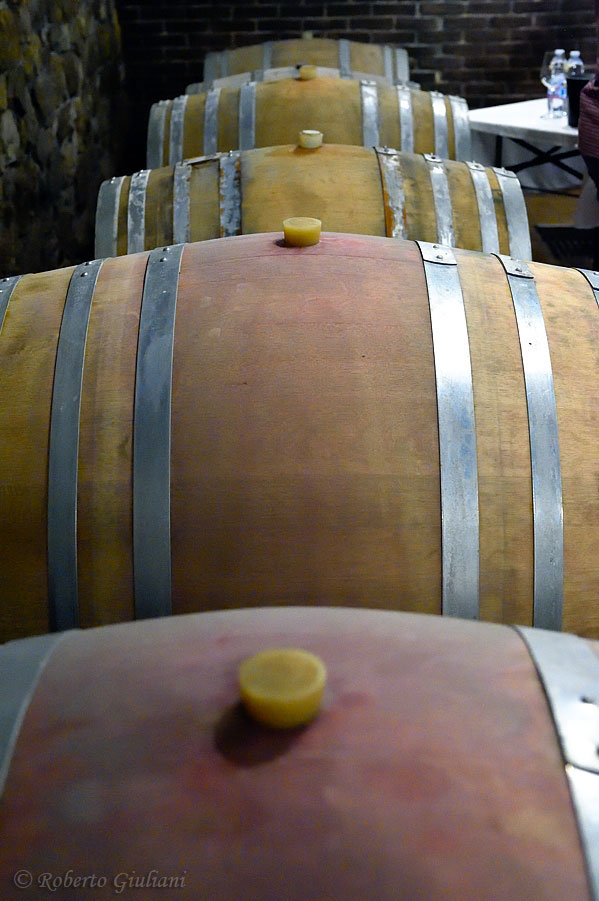 Le botti nell'azienda Natalina Grandi