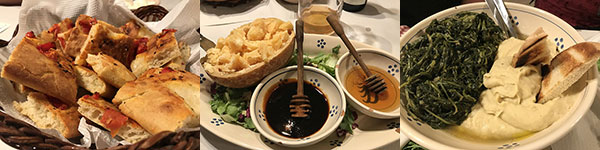 Focacce, podolico, fave e cicorie selvatiche dell'azienda Sant'Angelo dei Piccoli