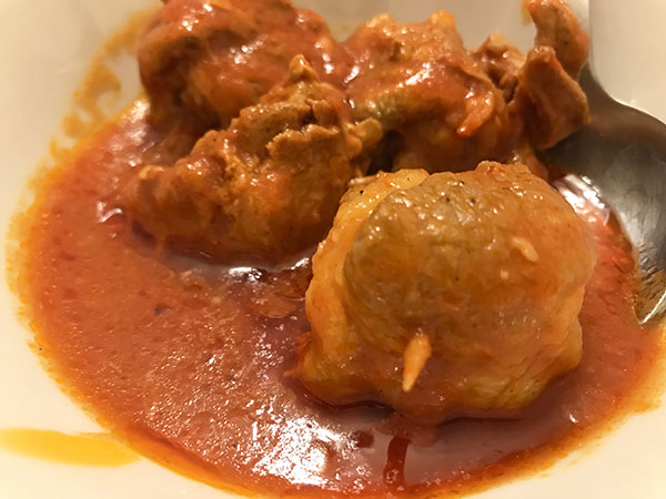 Braceria del Centurione: polpette finte col sugo