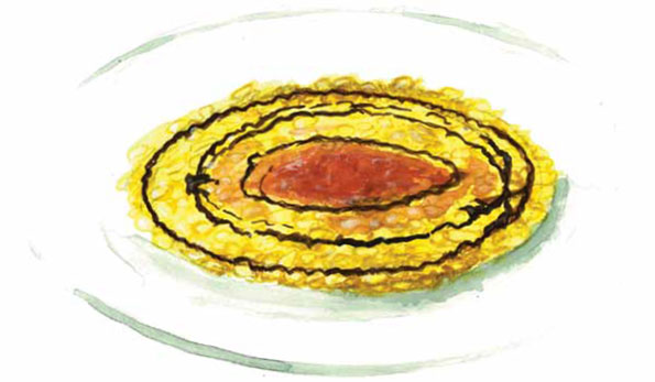 Dipinto Risotto allo zafferano e midollo