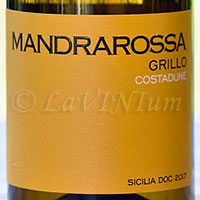 Sicilia Grillo Costadune 2017 Mandrarossa