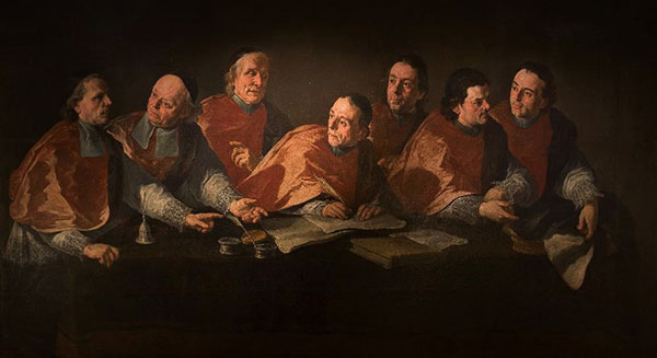 I Canonici di Lu, tela di Pietro Francesco Guala
