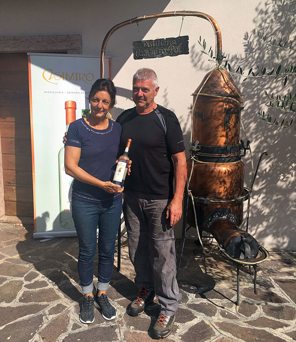 Bernardino Poli con la moglie