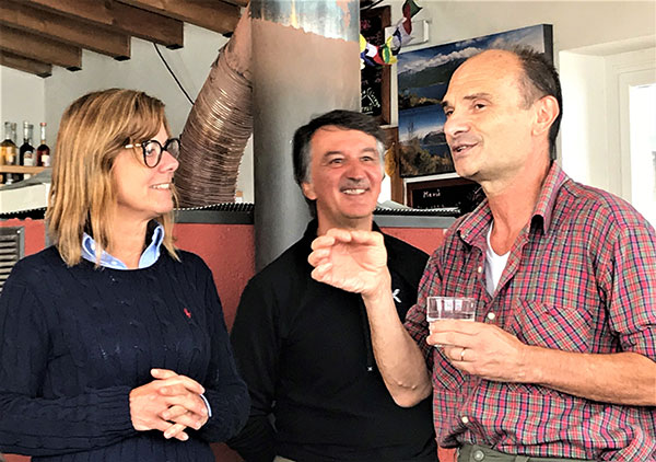 Sabrina Tedeschi con Andrea Sbarbati, docente di neuroscienze all'università di Verona