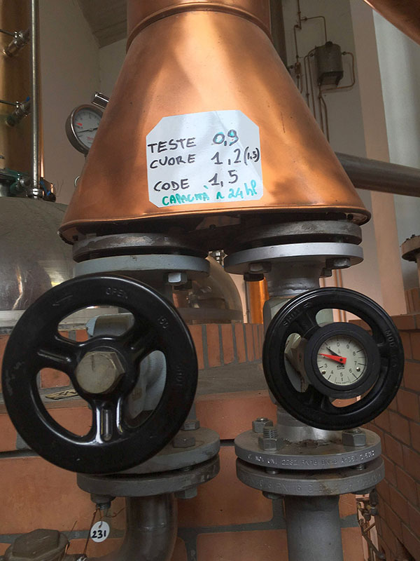 Un particolare dell'impianto di Pisoni