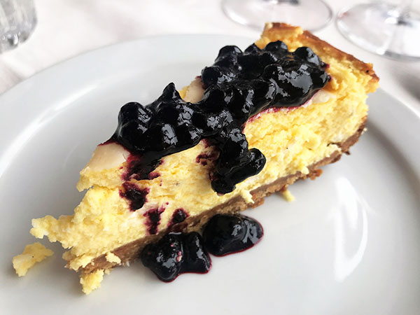 Cheesecake ai mirtilli