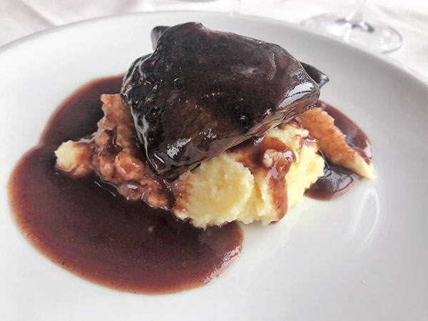 Guancia di maialino brasata all'Amarone