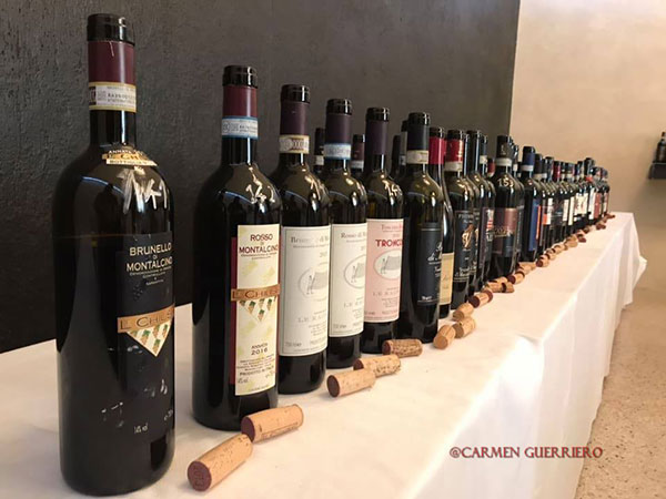 Le etichette di Brunello in degustazione