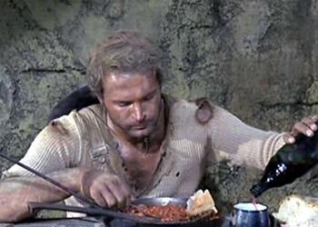 Terence Hill con i fagioli