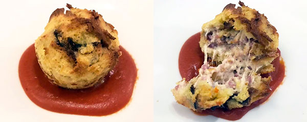 Timpano di Scamorza, esterno e interno