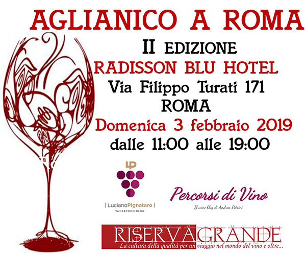 Locandina Aglianico a Roma 2019