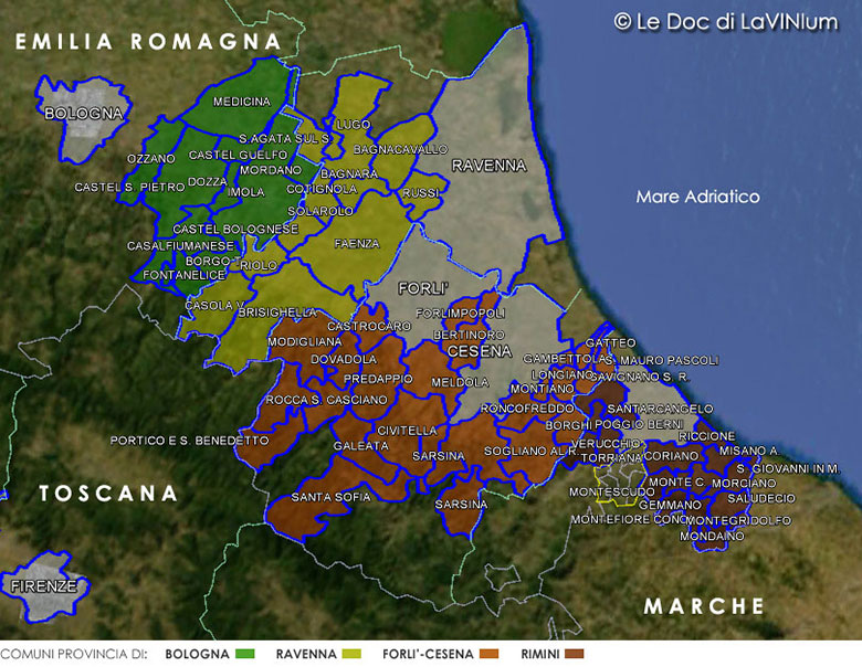 Mappa Romagna Doc