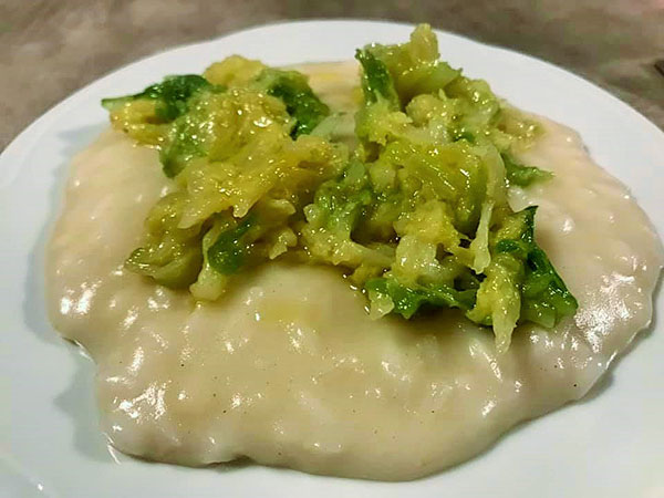 Frascarelli con verza ripassata in padella