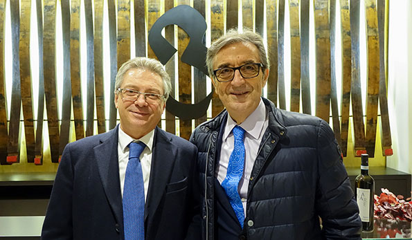 Da sinistra Domizio Pigna, presidente de La Guardiense, e Riccardo Cotarella