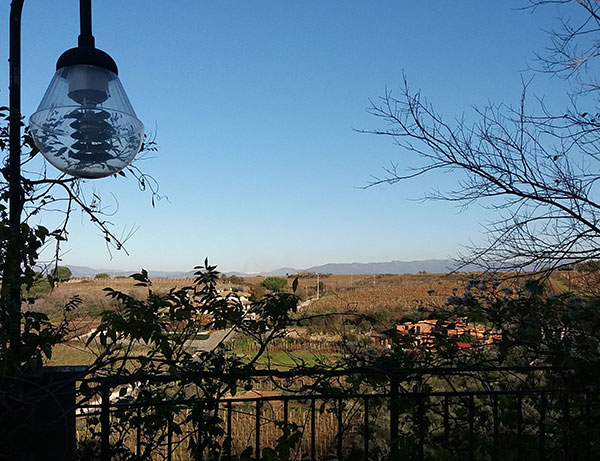 La vista dalla terrazza