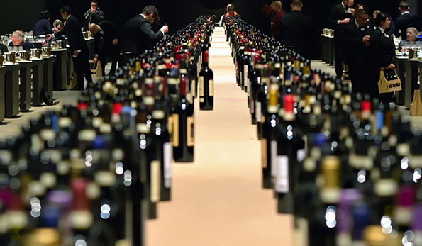 bottiglie in degustazione