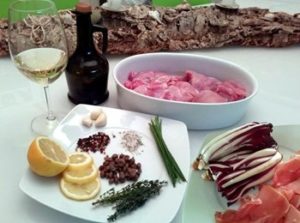 ingredienti per la preparazione del coniglio