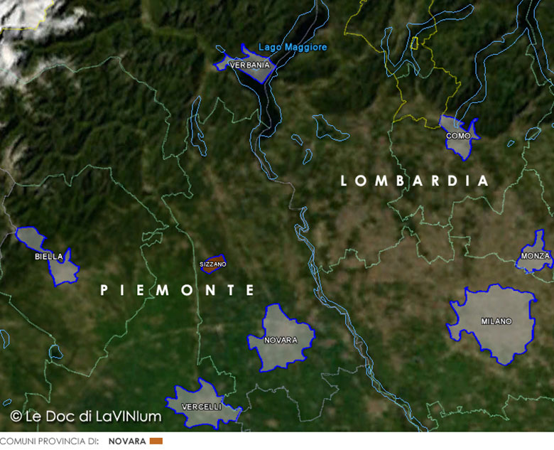 mappa vino doc Sizzano