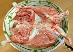 Pollo aperto per il ripieno
