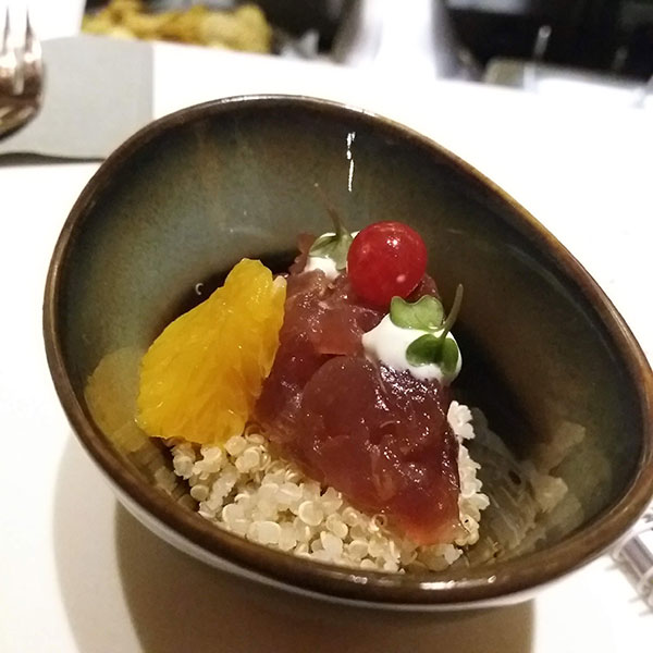 Quinoa, tonno e arancia