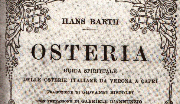 Hans Barth libro Osterie