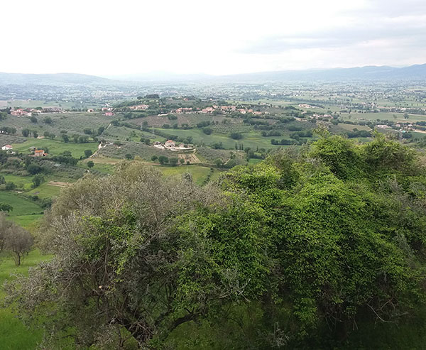 Vista della valle umbra da Montefalco