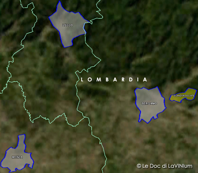 Mappa vino Docg Moscato di Scanzo