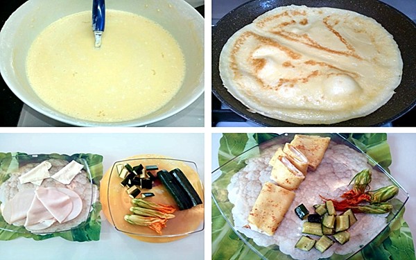 Fasi per la preparazione delle Crêpes