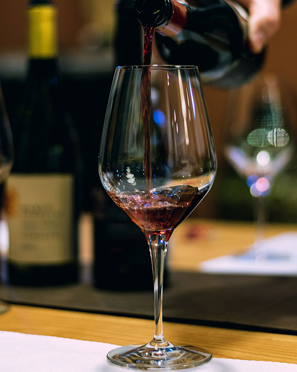 Calice di vino rosso