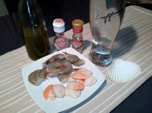 ingredienti per Rigatoni con mazzancolle e capesante alla Vodka russa